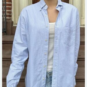 Brandy Melville Blue Striped Top Longsleeve One size